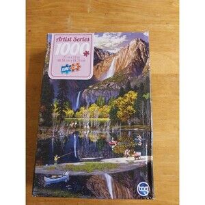 TCG Sure-Lox Artist Series "Yosemite Fall" 1000 piece Jigsaw Puzzle Used